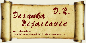 Desanka Mijailović vizit kartica